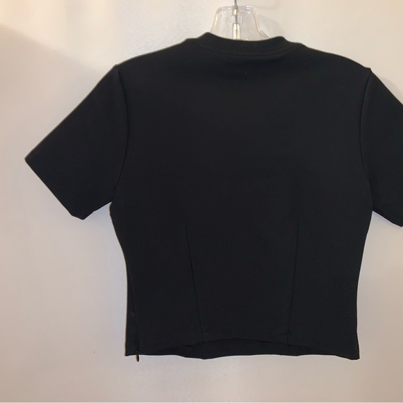 Area Black Crop Top crystal bustier Detailing Medium $485 worn once - Picture 6 of 7